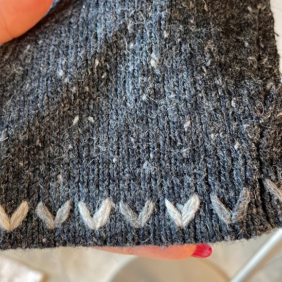 VTG WOOLRICH women’s mock 1/4 zip wool blend black fleck sweater size large - Picture 8 of 12